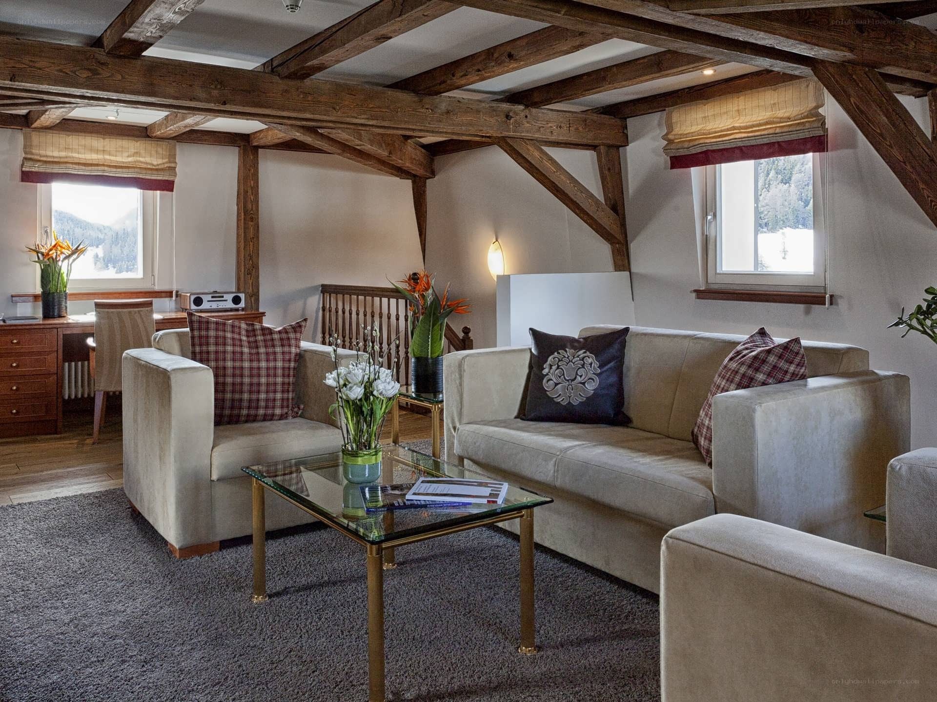 Cozy attic living room