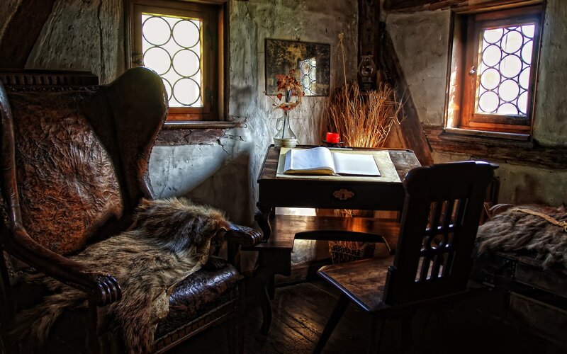 cozy attic study nook