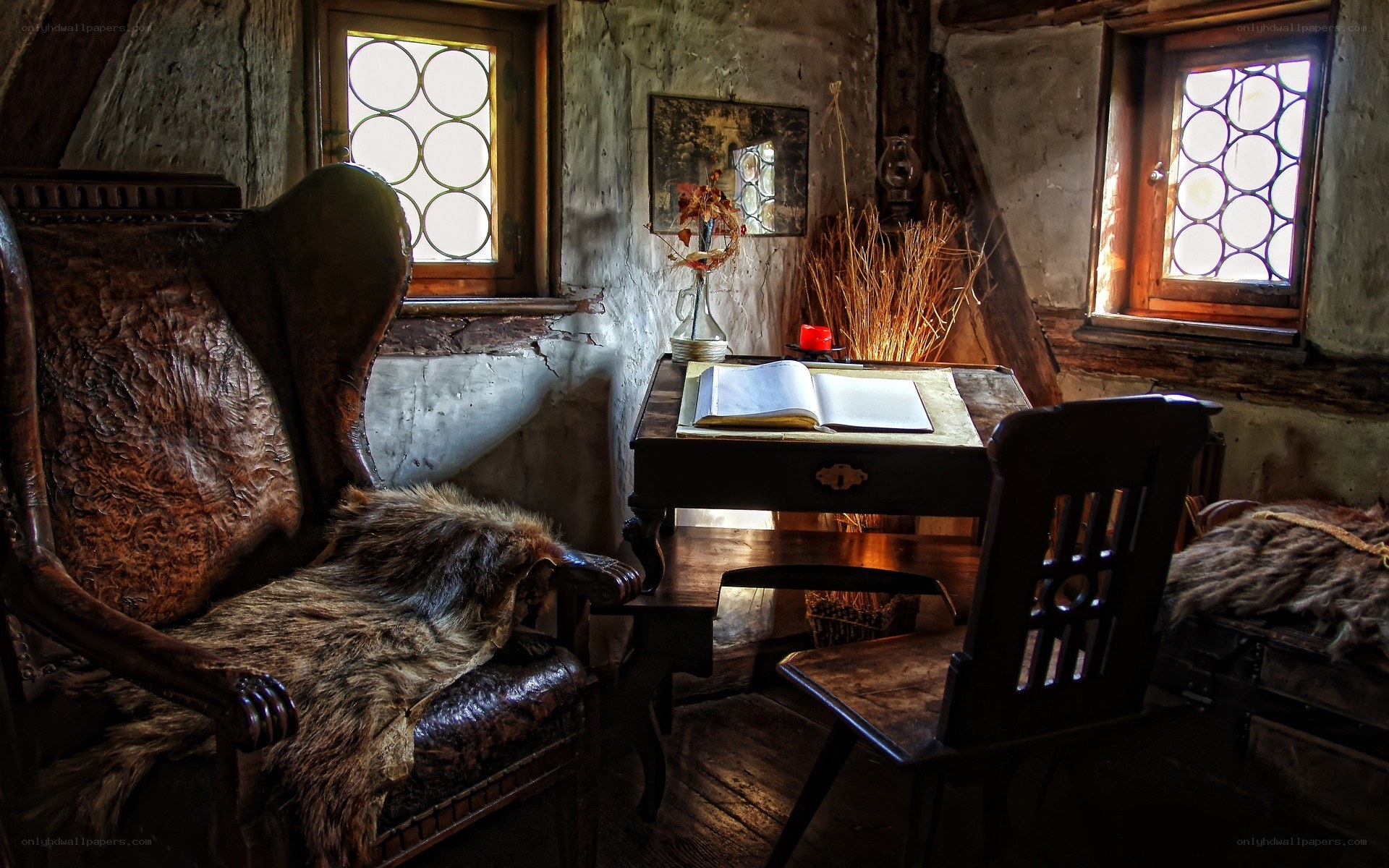cozy attic study nook