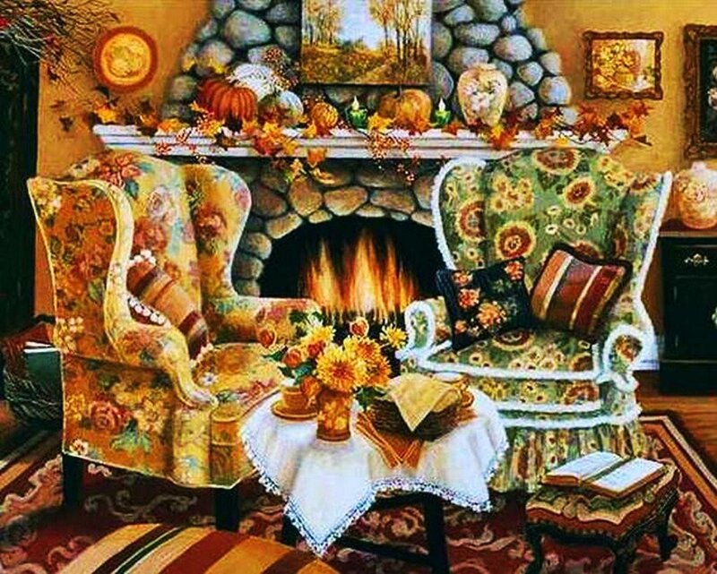 Cozy Autumn Living Room