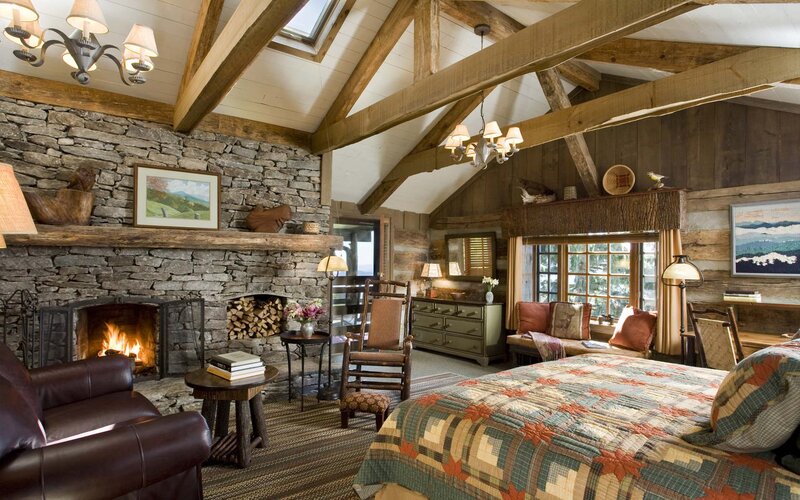 Cozy Cabin Bedroom — Brown