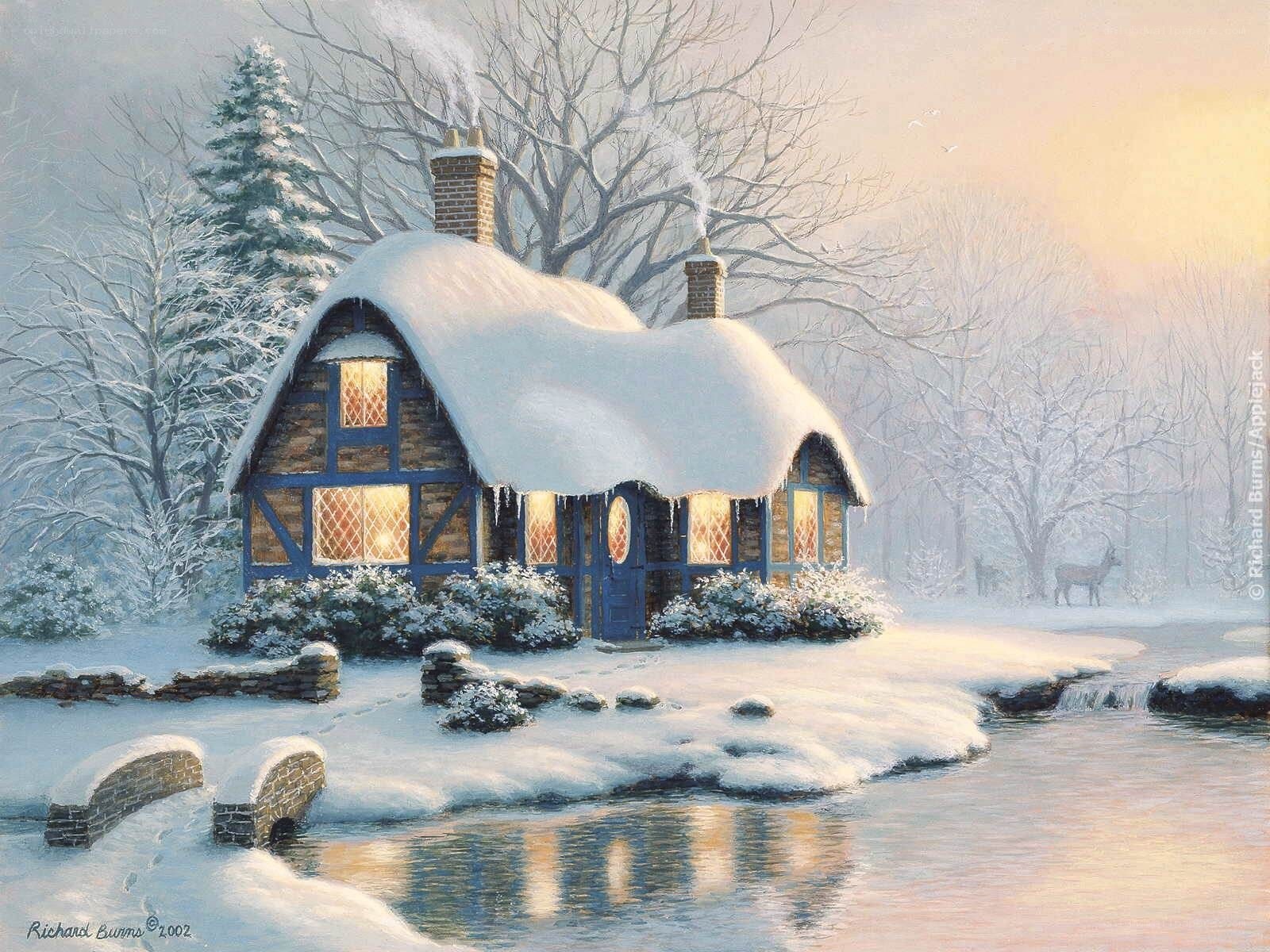 Cozy Cabin in Winter