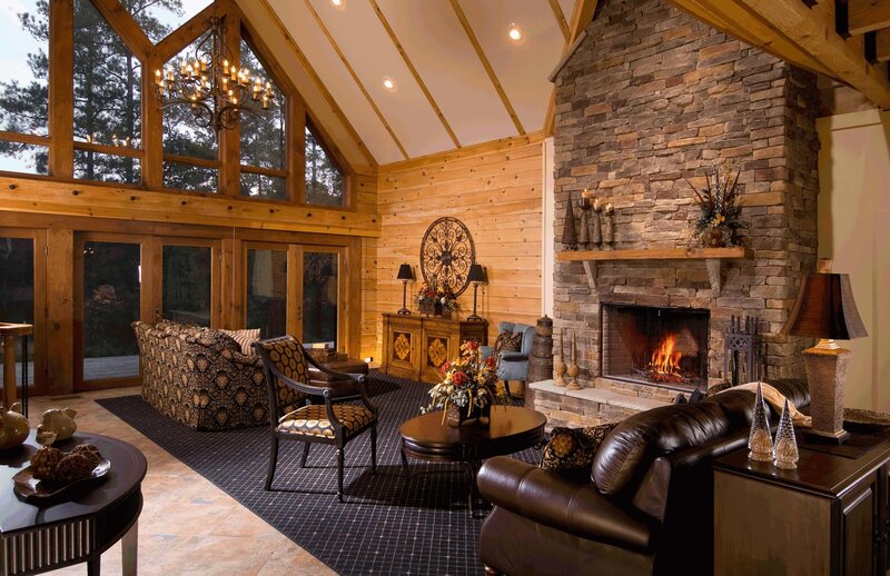 Cozy cabin living room