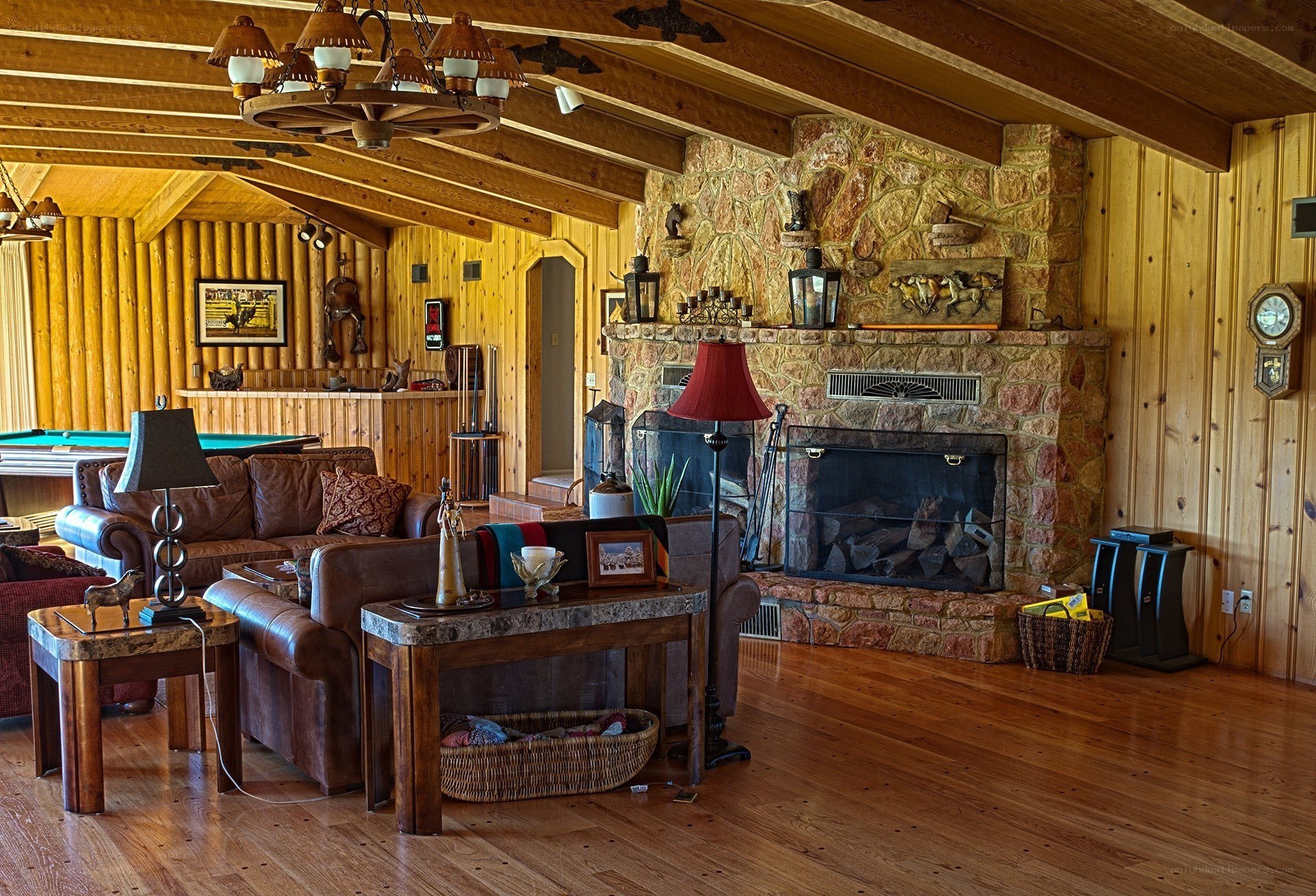 Cozy cabin living room