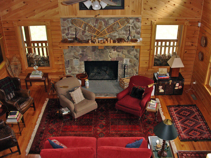 Cozy cabin living room