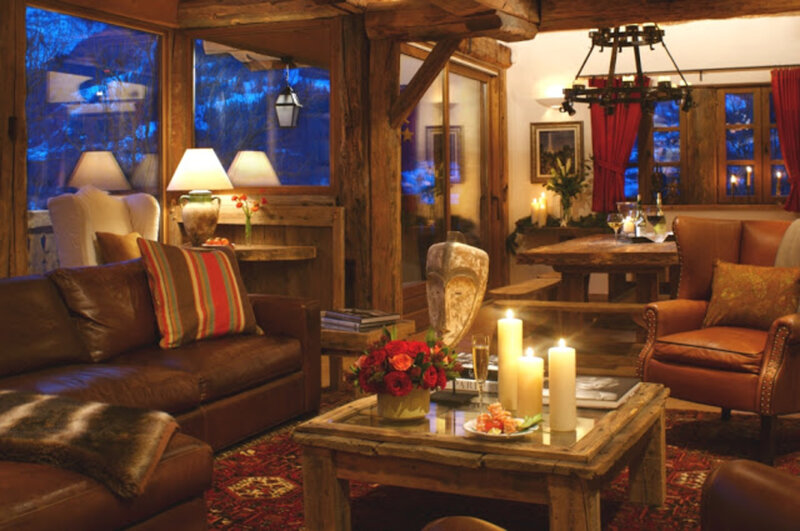 Cozy Cabin Living Room — Brown