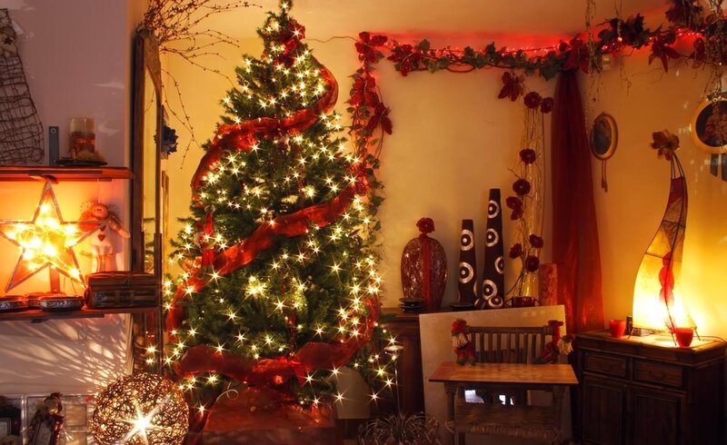 Cozy Christmas living room