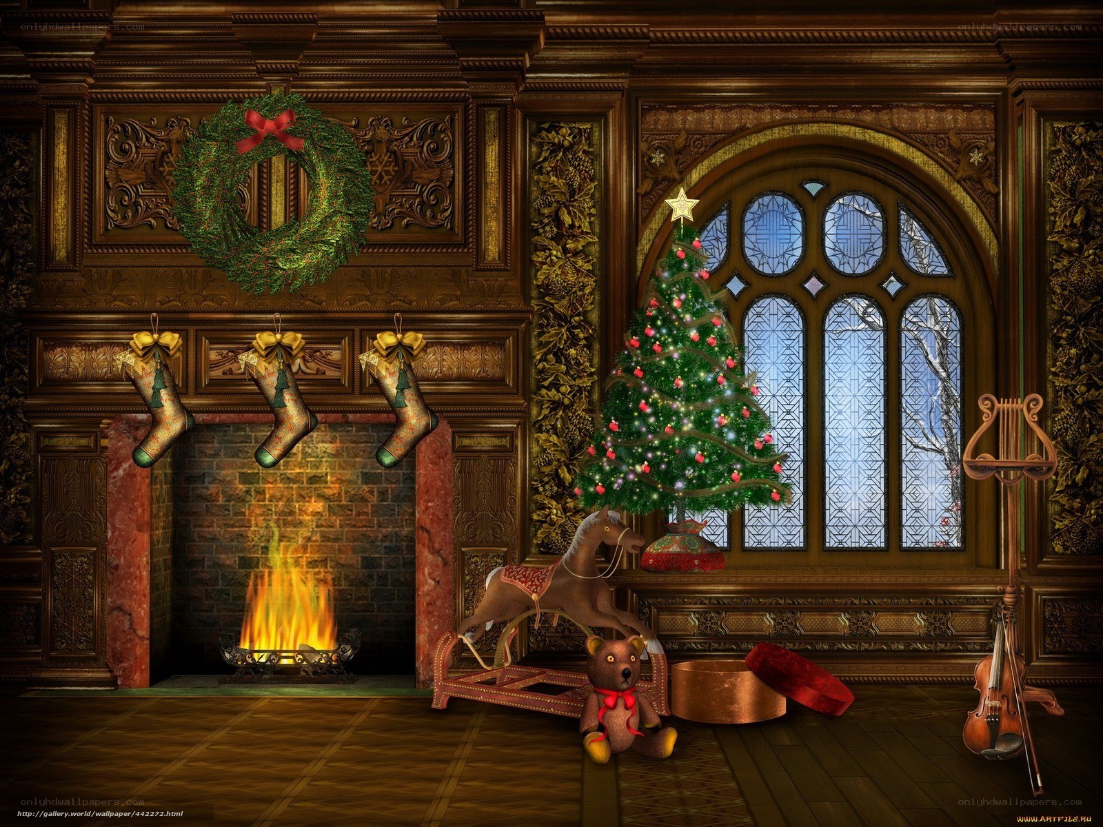 Cozy Christmas living room