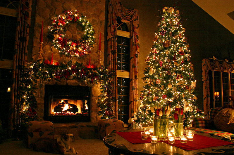 Cozy Christmas living room