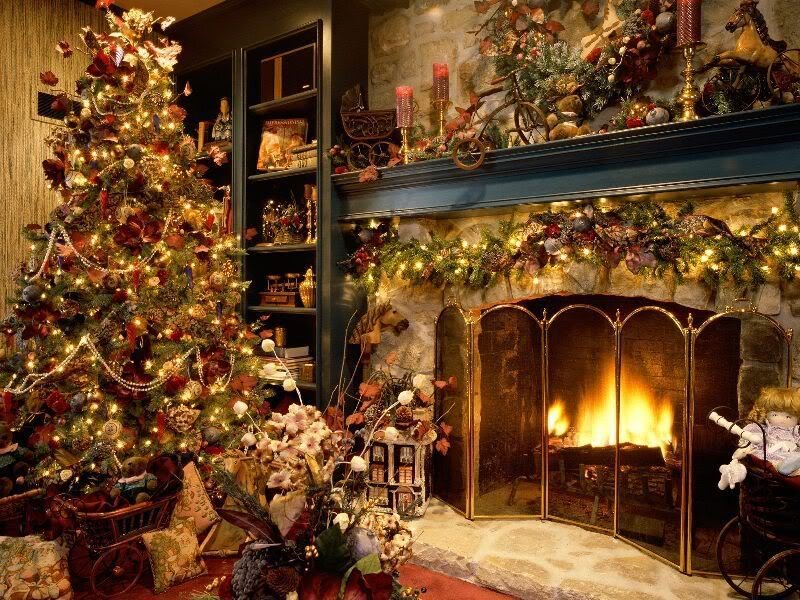 Cozy Christmas living room