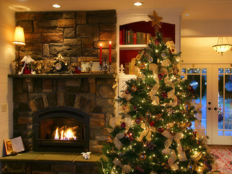 Cozy Christmas living room