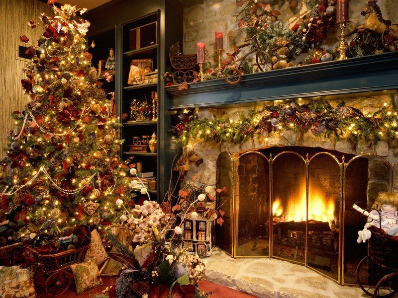Cozy Christmas living room
