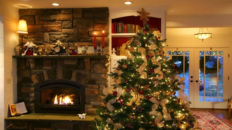 Cozy Christmas living room