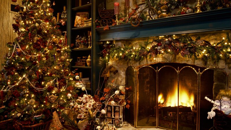 Cozy Christmas living room