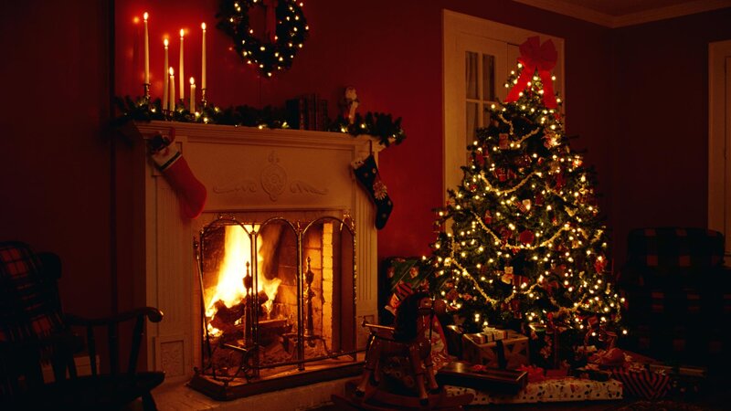 Cozy Christmas living room