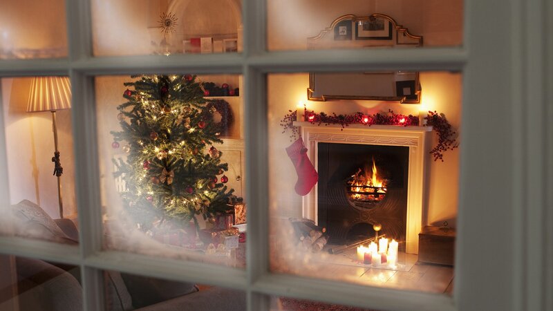 Cozy Christmas living room