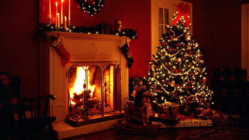 Cozy Christmas living room