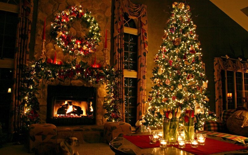 Cozy Christmas living room