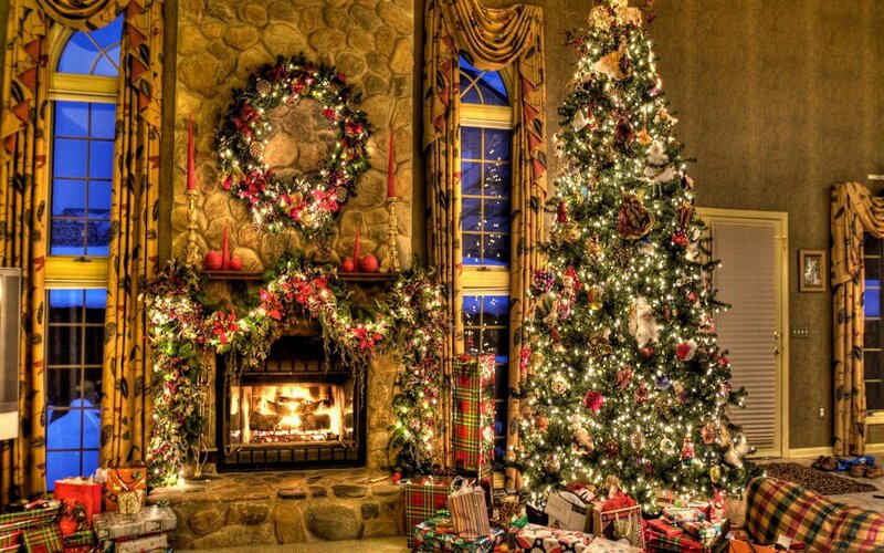 Cozy Christmas living room