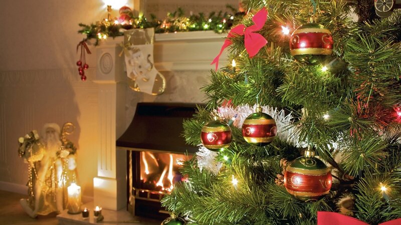 Cozy Christmas living room