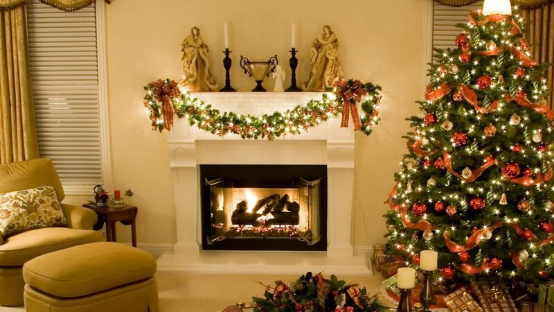 Cozy Christmas living room
