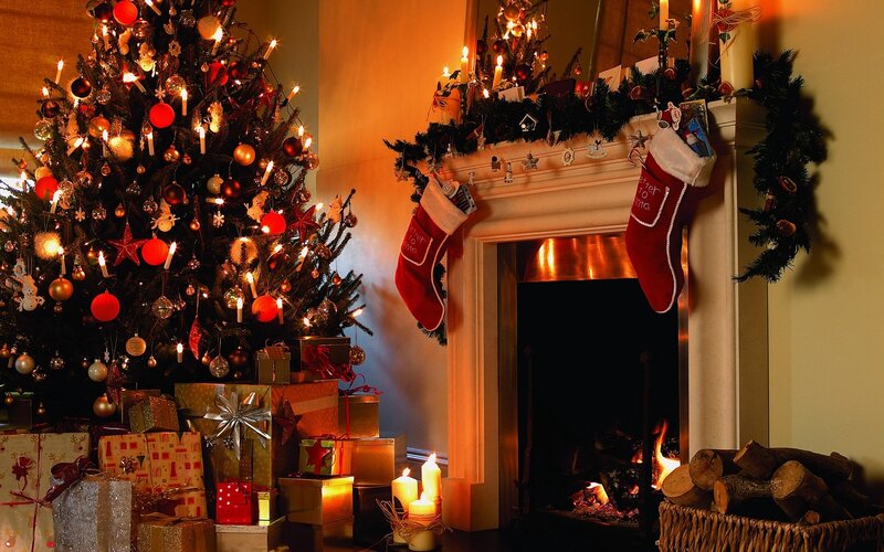 Cozy Christmas living room
