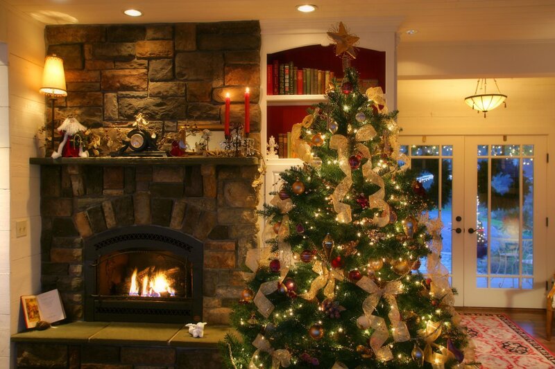 Cozy Christmas living room