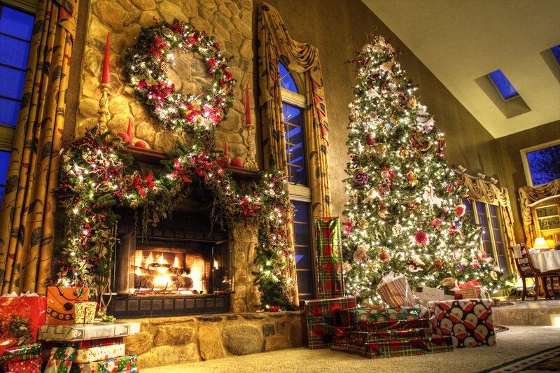Cozy Christmas living room