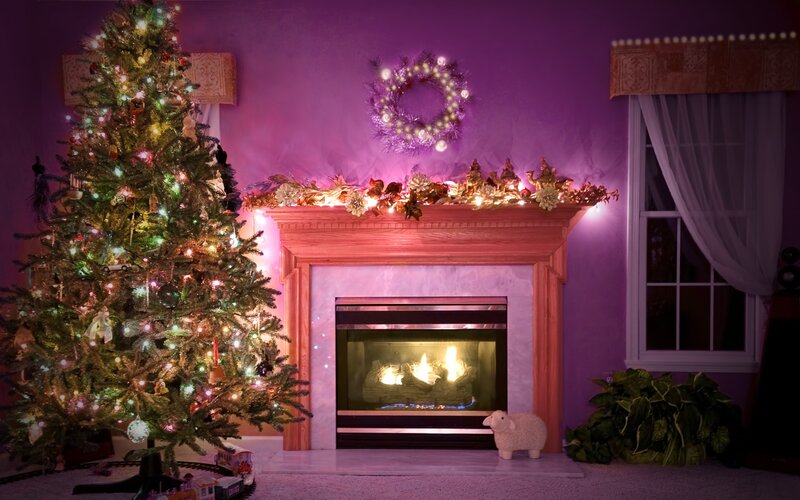 Cozy Christmas living room