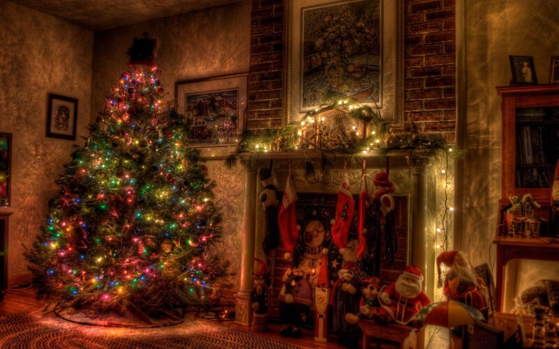 Cozy Christmas living room