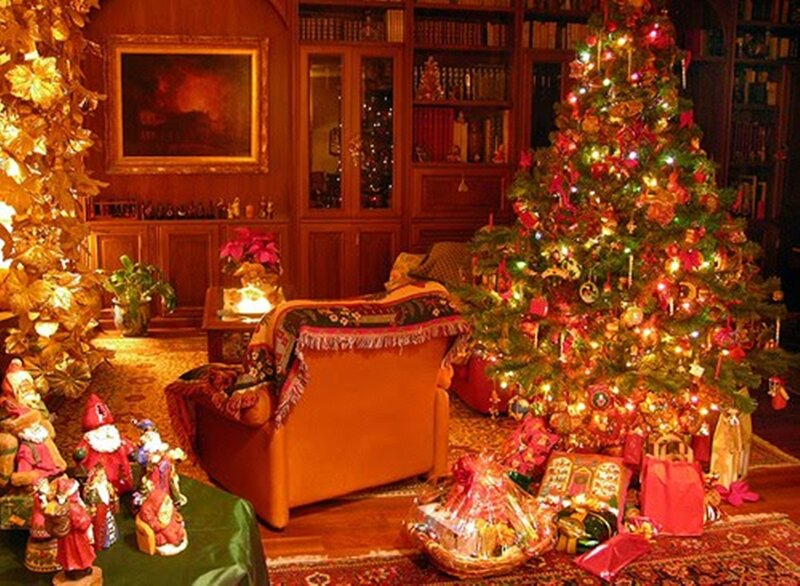 Cozy Christmas living room