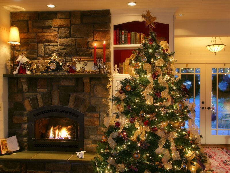 Cozy Christmas living room