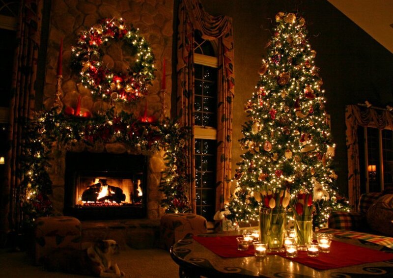 Cozy Christmas living room
