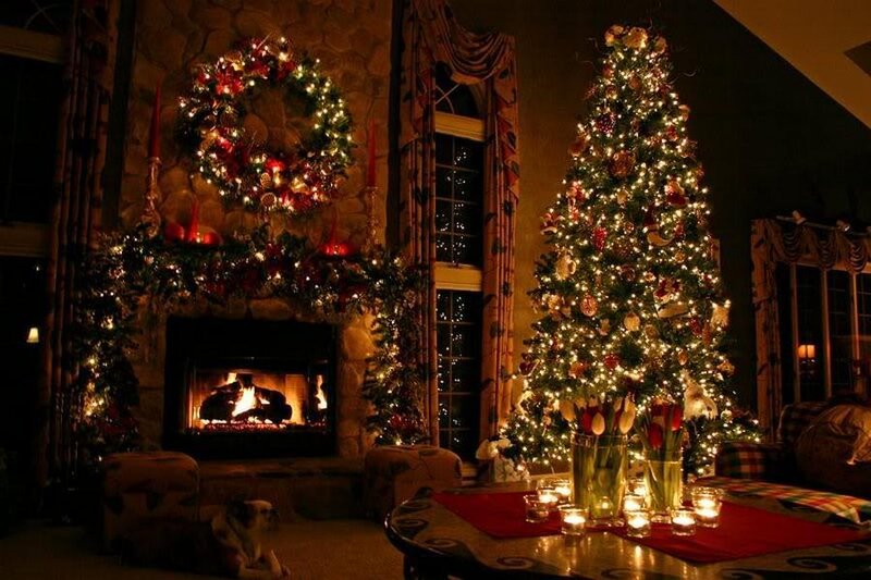 Cozy Christmas living room