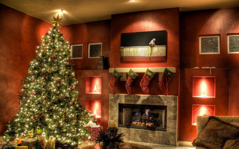 Cozy Christmas living room