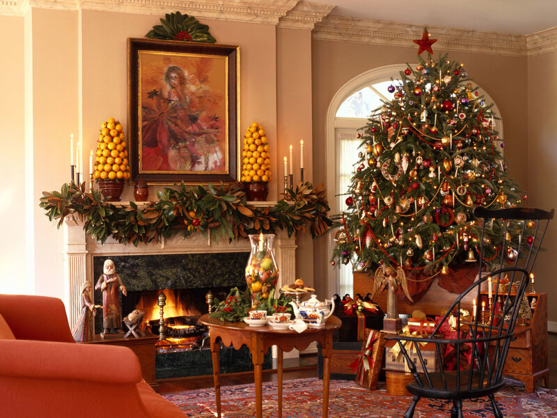 Cozy Christmas living room