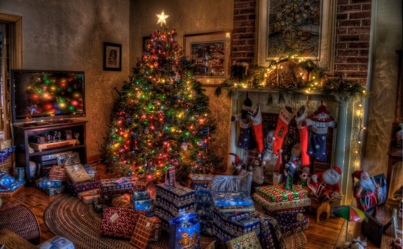 Cozy Christmas living room