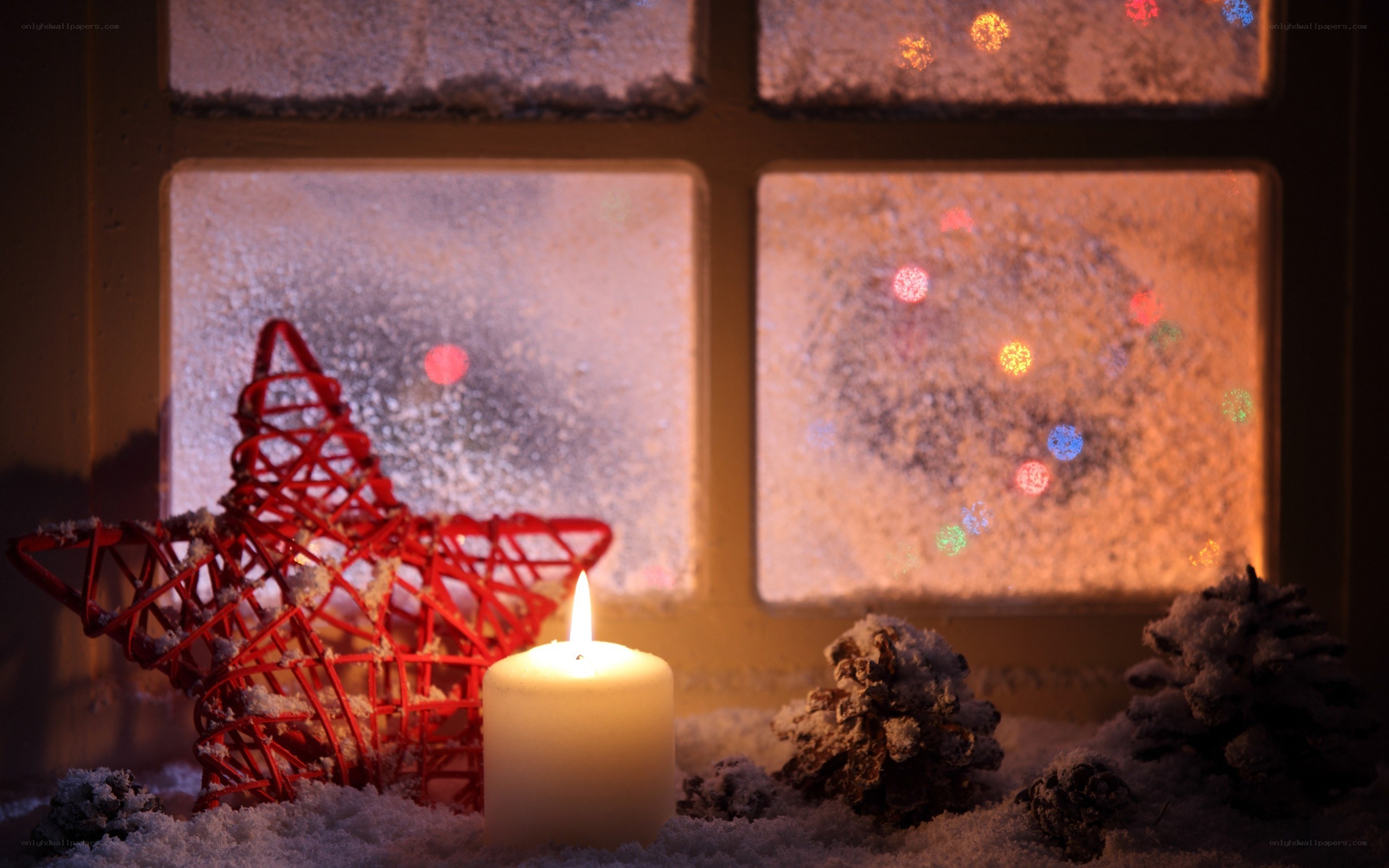 Cozy Christmas window scene