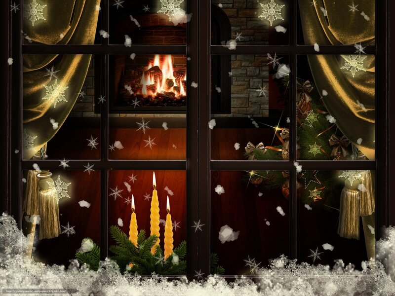 Cozy Christmas window view