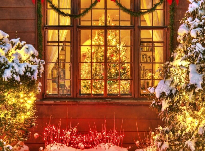 Cozy Christmas window view