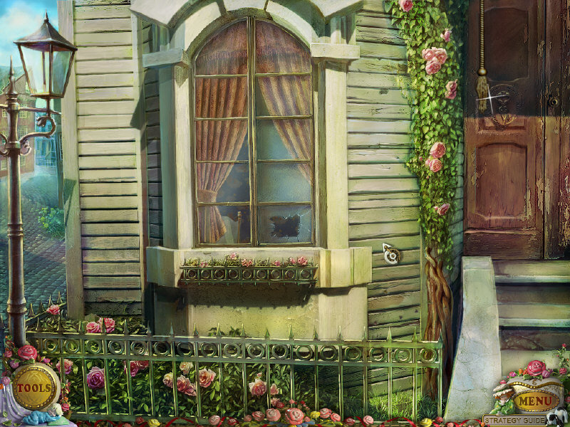 cozy cottage garden scene