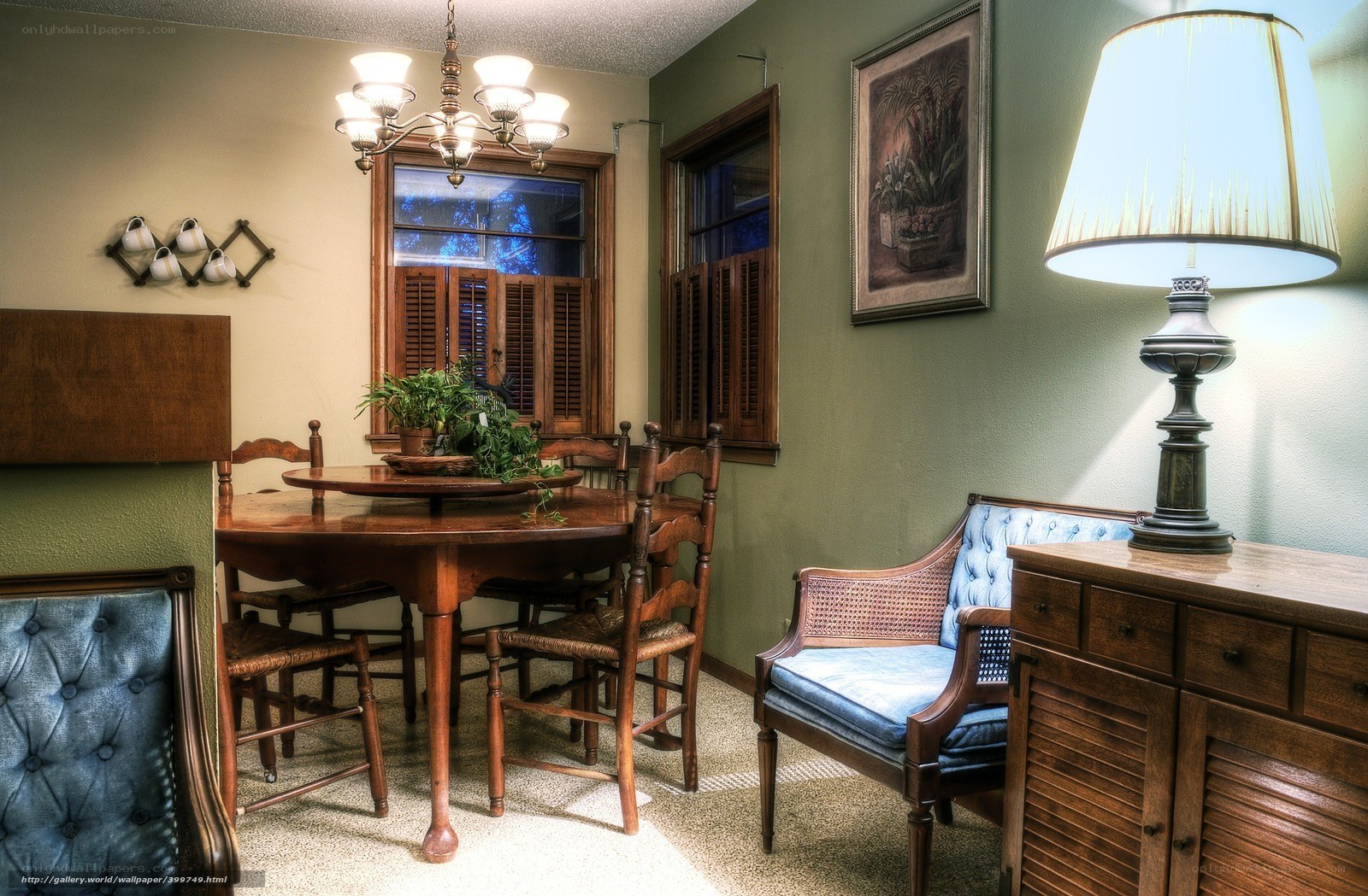 cozy dining room with wooden table