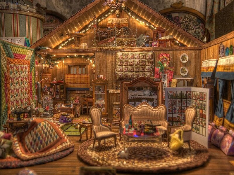cozy dollhouse interior