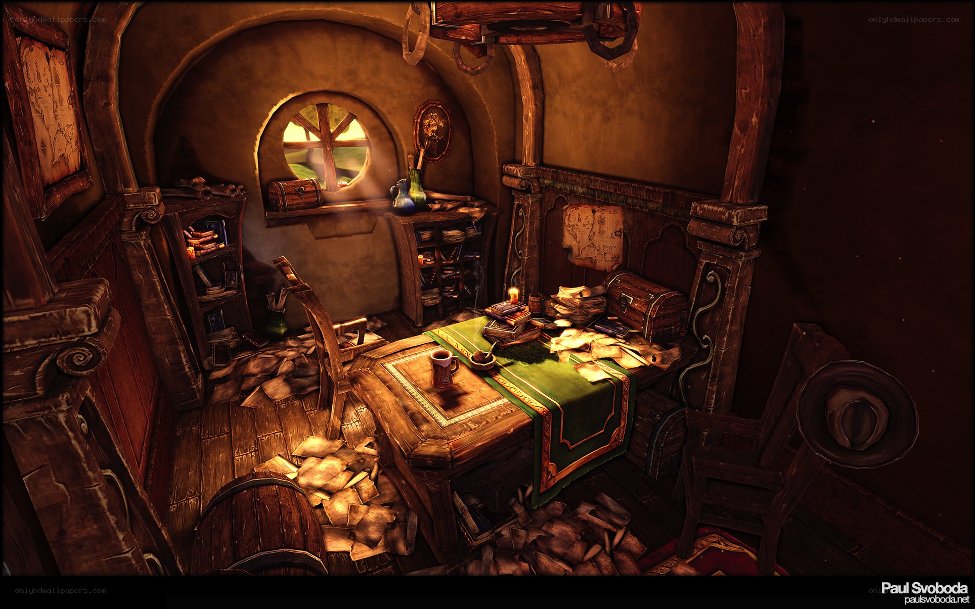 cozy hobbit study room