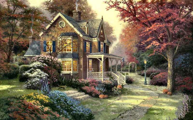 Cozy House in Autumn