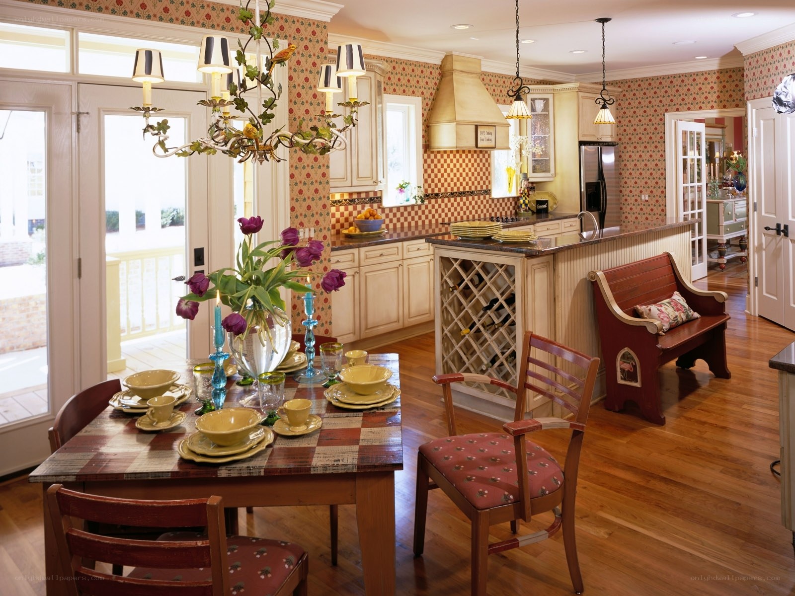 cozy kitchen with dining area