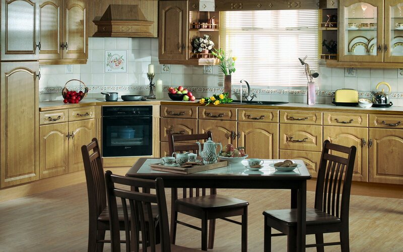 cozy kitchen with dining table
