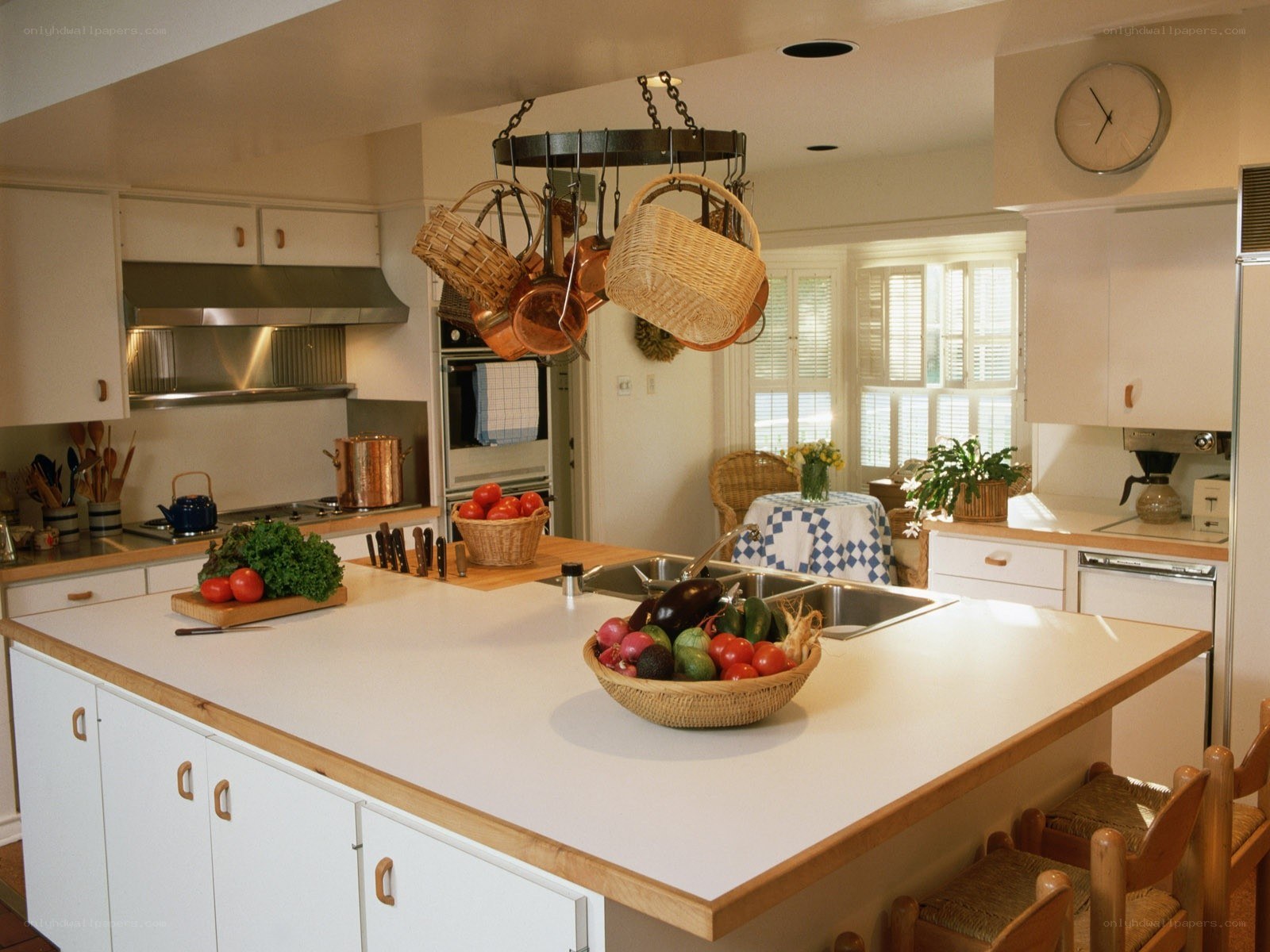 cozy kitchen with produce