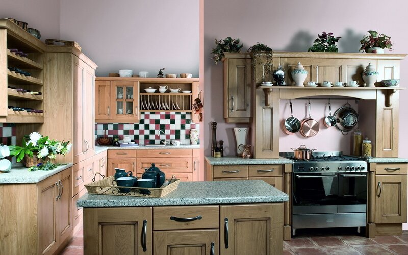 cozy kitchen with wooden cabinets