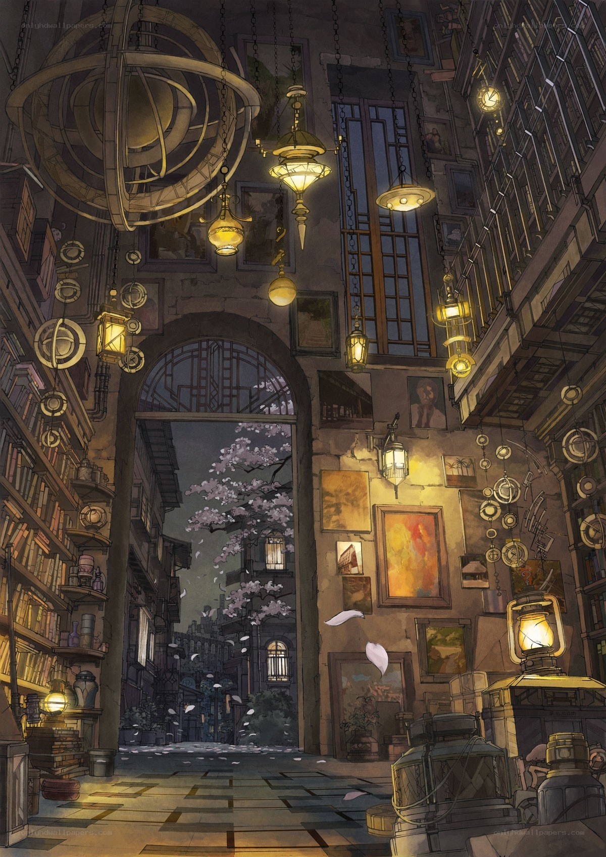 cozy library alley